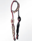 AMERICAN DARLING Western Horse One Ear Headstall Breast Collar Set Leather