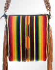American Darling ADBGA116 Large Crossbody Hand Tooled Saddle Blanket Genuine Leather Women Bag Western Handbag Purse