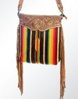American Darling ADBGA116 Large Crossbody Hand Tooled Saddle Blanket Genuine Leather Women Bag Western Handbag Purse