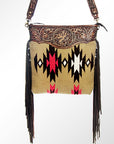 American Darling ADBGA119 Large Crossbody Hand Tooled Saddle Blanket Genuine Leather Women Bag Western Handbag Purse