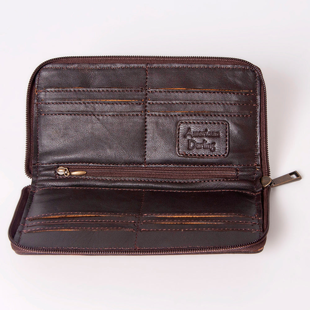 American Darling ADBGZ286 Wallet Hand Tooled Genuine Leather Women Bag Western Handbag Purse