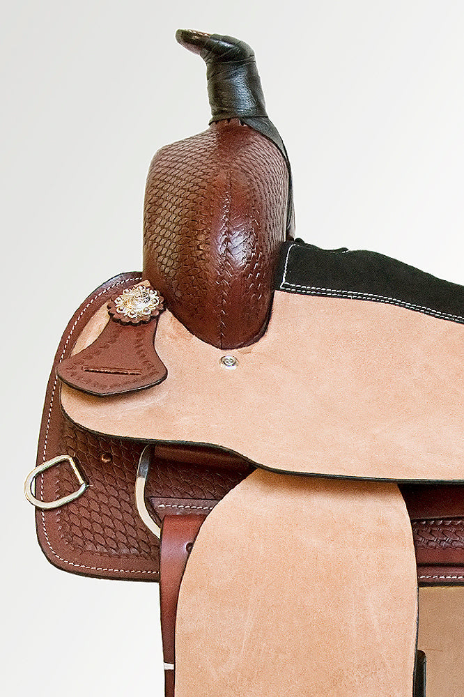 Comfytack Western Horse Ranch Roping Cowboy Saddle Genuine Leather Tack Set Brown/Tan
