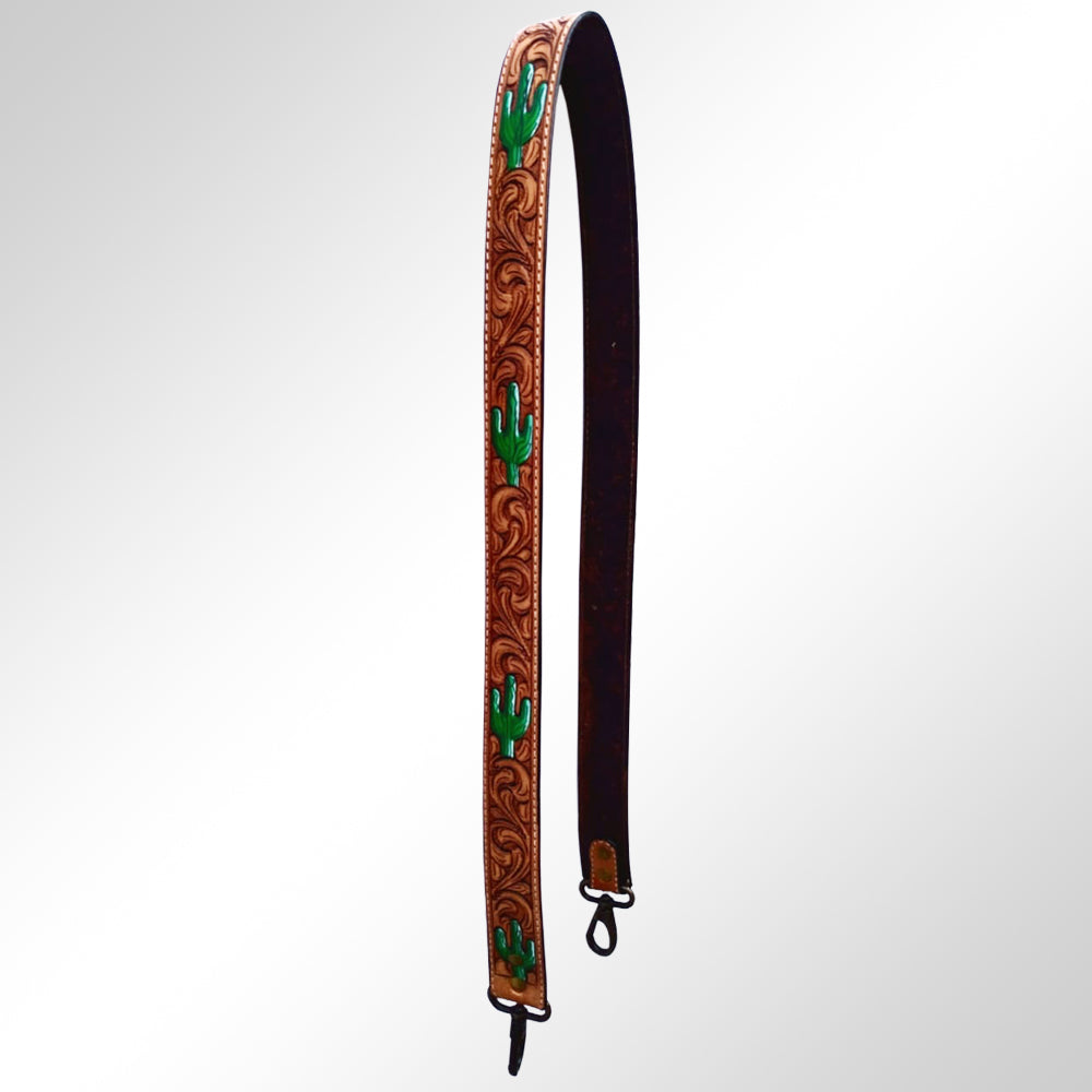 American Darling ADSTR104 Hand Tooled Genuine Leather Crossbody Handle Strap For Bags