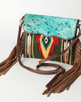American Darling ADBG579 Crossbody Hair-On Saddle Blanket Genuine Leather Women Bag Western Handbag Purse