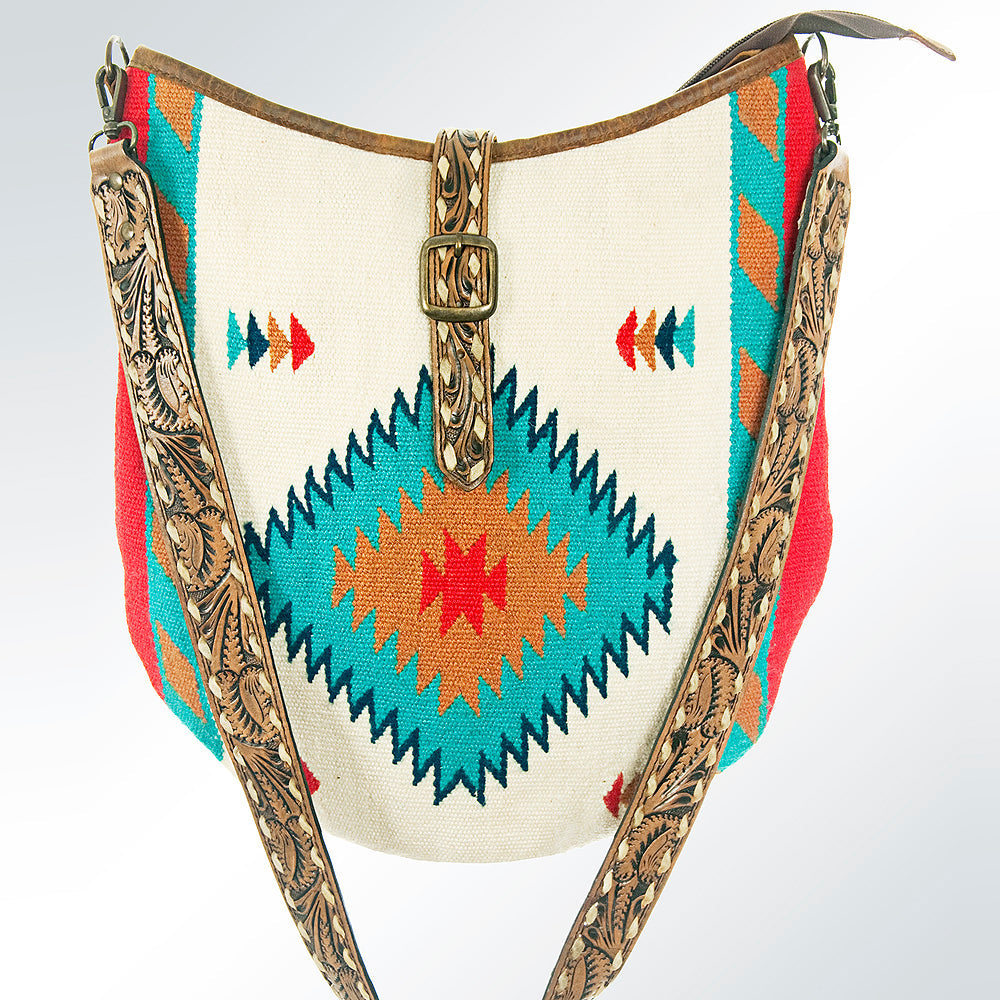 American Darling ADBG580 Tote Saddle Blanket Genuine Leather Women Bag Western Handbag Purse