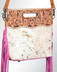 American Darling Clutch Hand Tooled Saddle Blanket Fabric Genuine Leather Western Women Bag Handbag Purse | Purses for Cute
