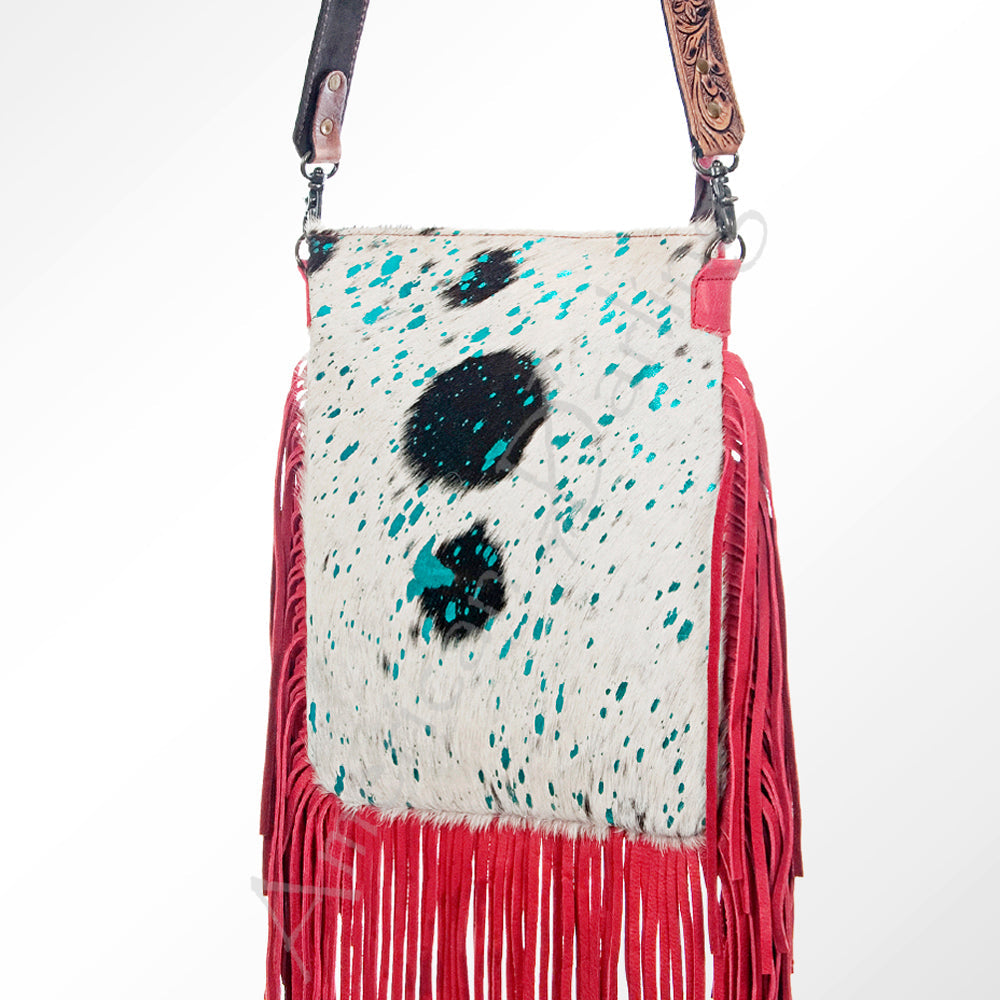 American Darling ADBGS192A Messenger Hair On Genuine Leather Women Bag Western Handbag Purse