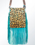 American Darling Messenger Hand Tooled Hair On Genuine Leather Western Women Bag Handbag Purse | Cute