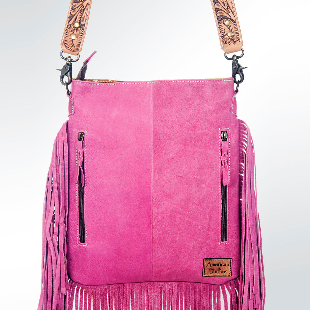 American Darling ADBGS192E Messenger Hair On Genuine Leather Women Bag Western Handbag Purse