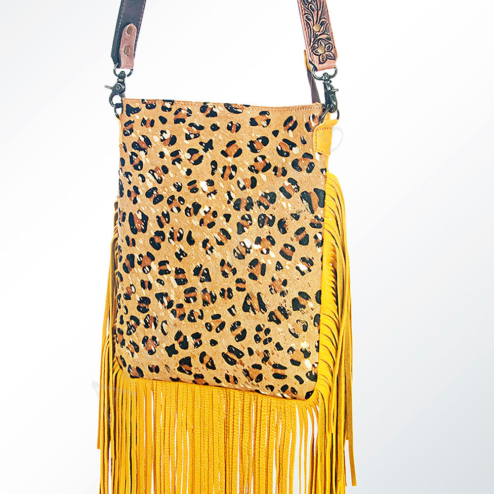 American Darling ADBGS192F Messenger Hair On Genuine Leather Women Bag Western Handbag Purse