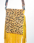 American Darling Messenger Hand Tooled Hair On Genuine Leather Western Women Bag Handbag Purse | Cute
