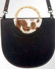 American Darling ADBG589 Small Crossbody Hand Tooled Hair-On Genuine Leather Women Bag Western Handbag Purse