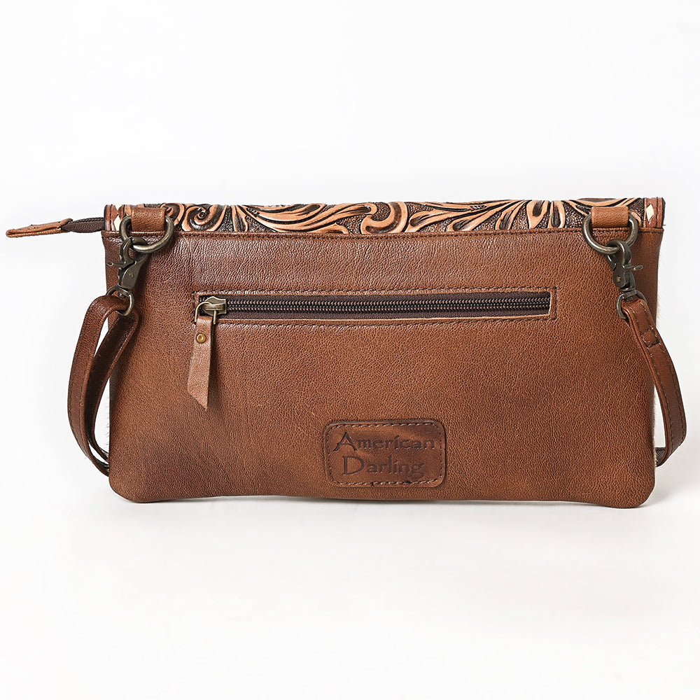 American Darling ADBG590 Envelope Hand Tooled Hair-On Genuine Leather Women Bag Western Handbag Purse