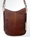 American Darling ADBG593 Large Crossbody Hand Tooled Hair-On Genuine Leather Women Bag Western Handbag Purse