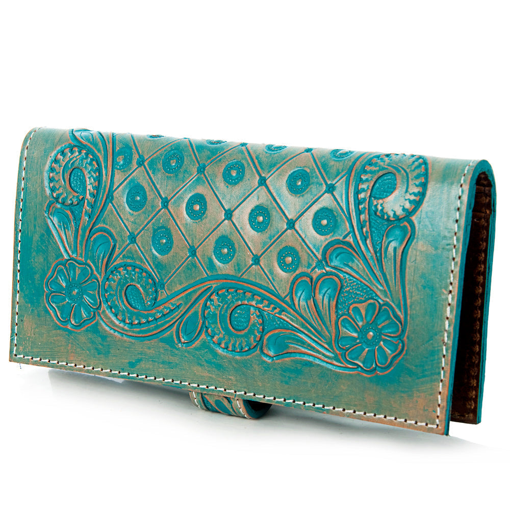 American Darling ADBG599 Wallet Hand Tooled Genuine Leather Women Bag Western Handbag Purse