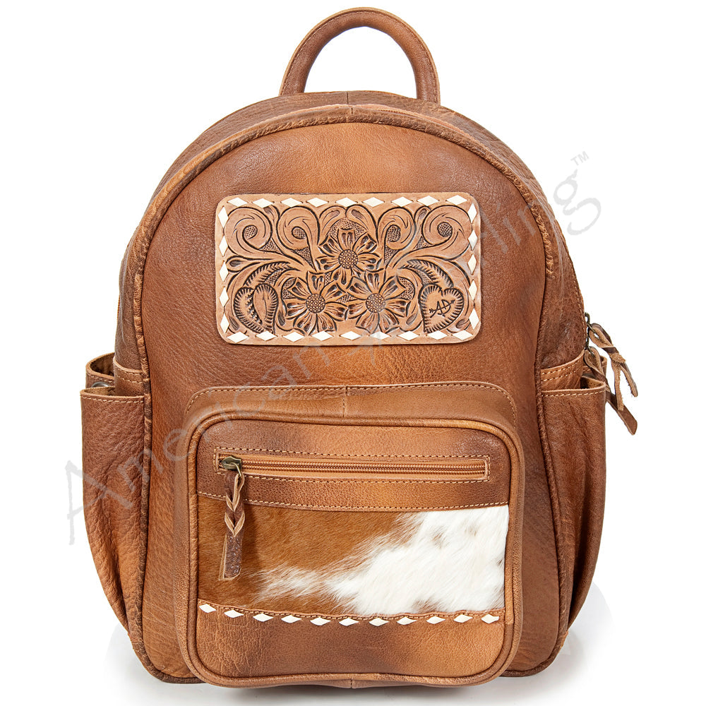 ADBG600 American Darling Hand Tooled Hair On Genuine Leather Women Bag Western Handbag Purse