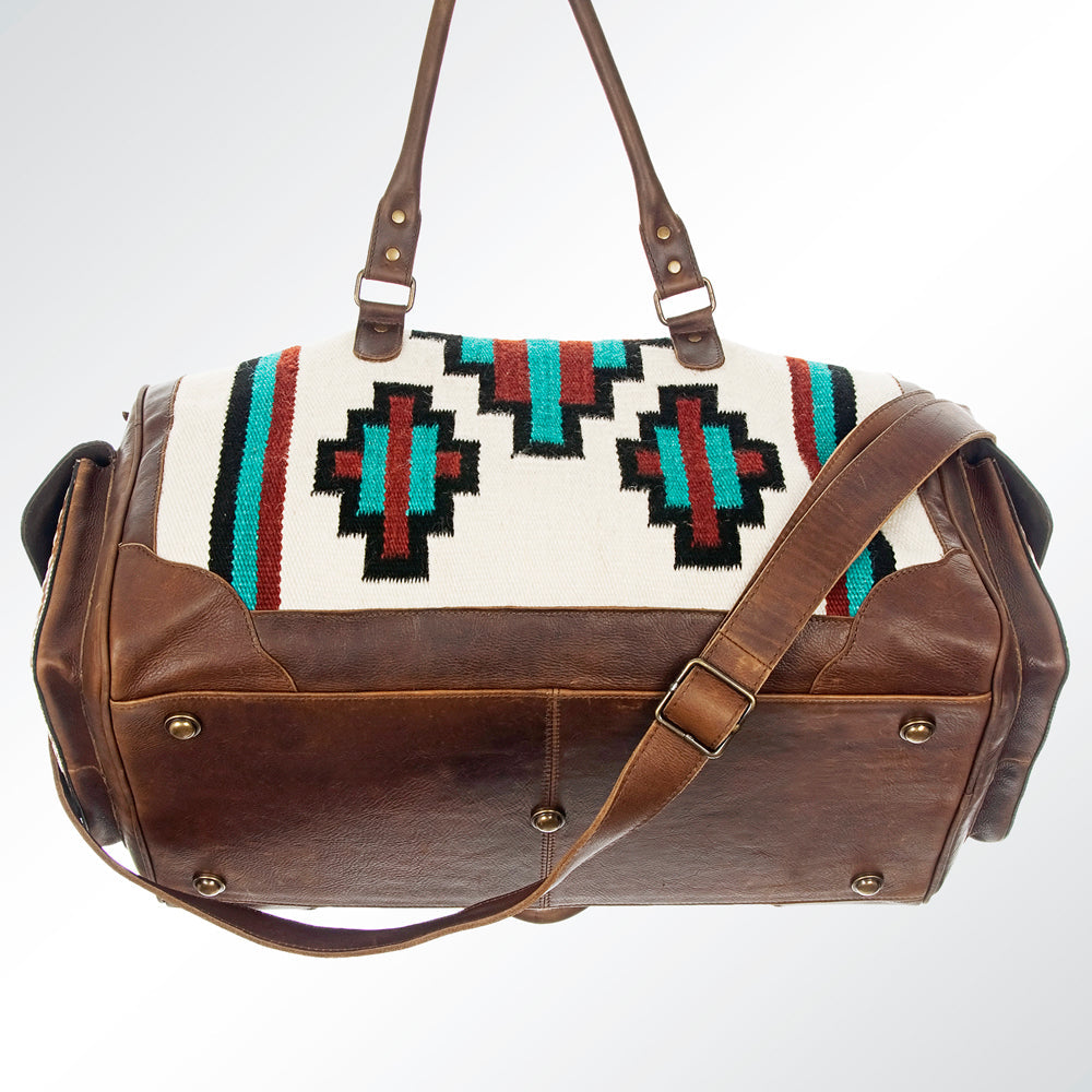 American Darling Duffel Saddle Blanket Genuine Leather Women Bag Western Handbag Purse
