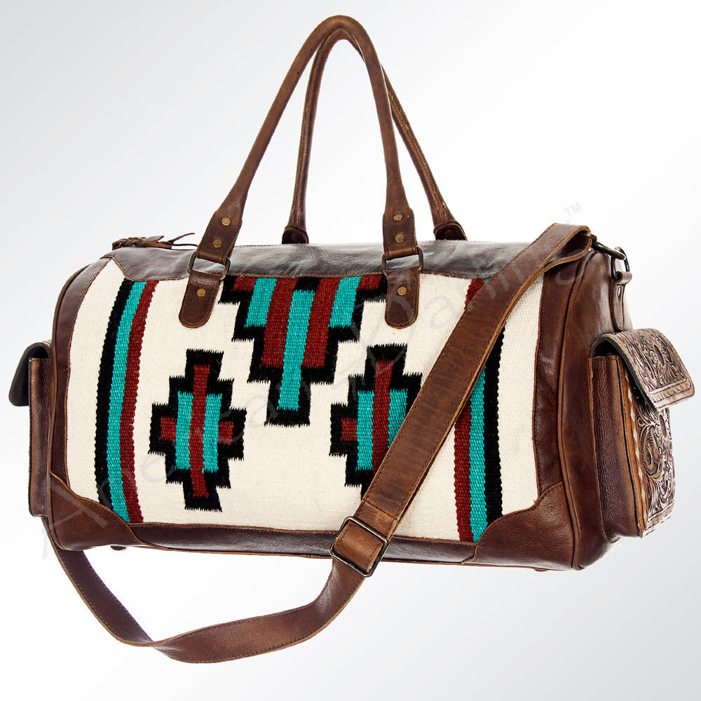 American Darling Duffel Saddle Blanket Genuine Leather Women Bag Western Handbag Purse