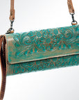 American Darling ADBG609 Wallet Hand Tooled Genuine Leather Women Bag Western Handbag Purse