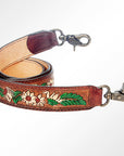 American Darling ADSTF133 Hand Tooled Genuine Leather Crossbody Handle Strap For Bags