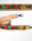 American Darling ADSTF136 Hand Tooled Genuine Leather Crossbody Handle Strap For Bags