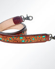 American Darling ADSTF137 Hand Tooled Genuine Leather Crossbody Handle Strap For Bags