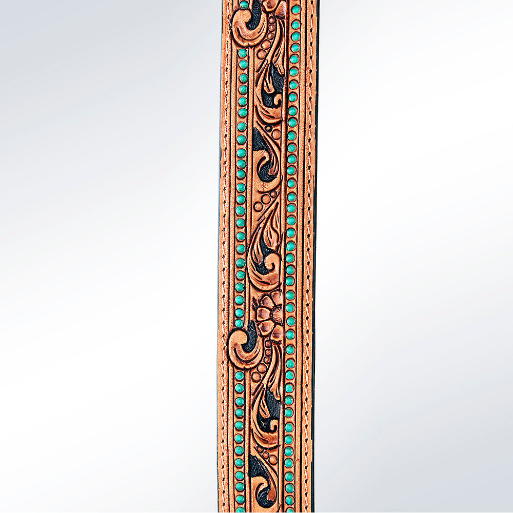 American Darling ADSTF138 Hand Tooled Genuine Leather Crossbody Handle Strap For Bags
