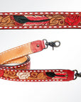 American Darling ADSTF149 Hand Tooled Genuine Leather Crossbody Handle Strap For Bags