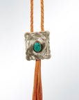 American Darling ADJW101A Braided Genuine Leather Jewelry Necklace with Concho