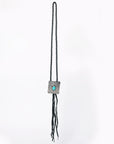 American Darling ADJW101B Braided Genuine Leather Jewelry Necklace with Concho