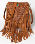 American Darling Messenger Full Grain Genuine Leather Western Women Bag Handbag Purse | Cute