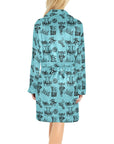 Baha Ranch Blue Cowboy Print Western Bath Robe