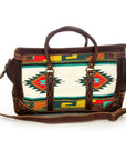 American Darling ADBG643 Duffel Hand Tooled Saddle Blanket Genuine Leather Women Bag Western Handbag Purse