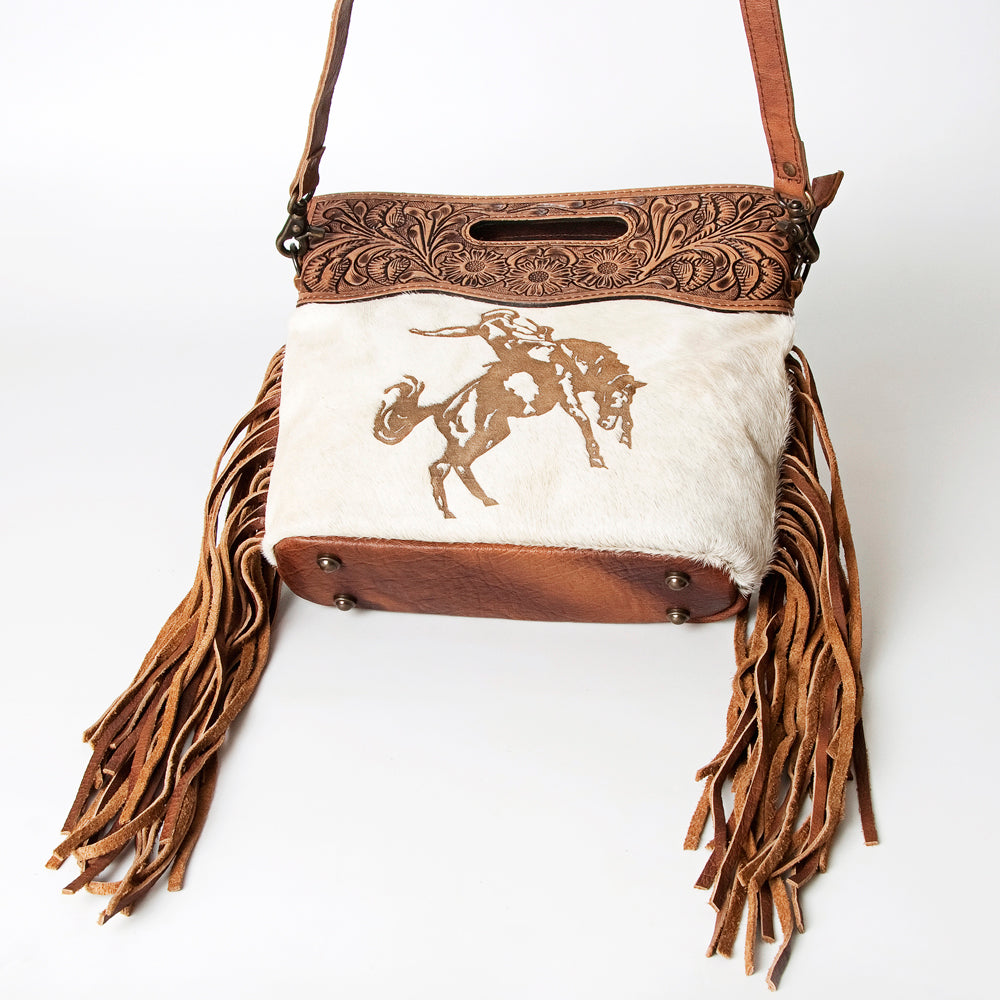 American Darling Clutch Hand Tooled Hair on Genuine Leather Western Women Bag Handbag Purse | Purses for Cute