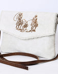 American Darling ADBGS178H Envelope Hair On Genuine Leather Women Bag Western Handbag Purse