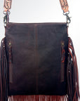 American Darling Messenger Hand Tooled Hair On Genuine Leather Western Women Bag Handbag Purse | Cute