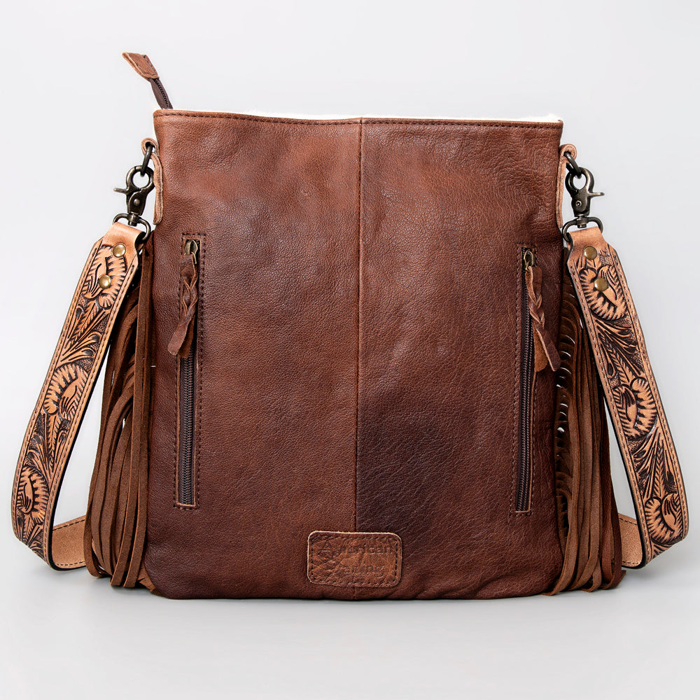 American Darling ADBGS192H Messenger Hair On Genuine Leather Women Bag Western Handbag Purse