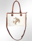 American Darling Briefcase Hair-On Genuine Leather Women Bag Western Handbag Purse