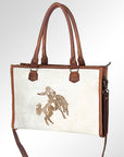 American Darling Briefcase Hair-On Genuine Leather Women Bag Western Handbag Purse