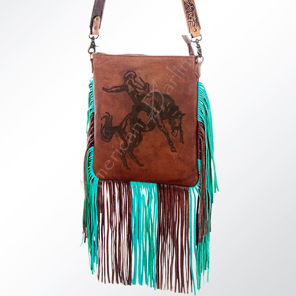 American Darling ADBG646 Large Crossbody Genuine Leather Women Bag Western Handbag Purse