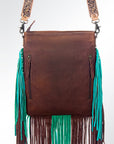 American Darling ADBG647 Large Crossbody Hair-On Genuine Leather Women Bag Western Handbag Purse