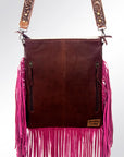 American Darling ADBG730 Large Crossbody Hair-On Genuine Leather Women Bag Western Handbag Purse