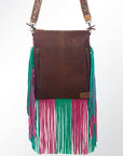 American Darling ADBG731 Large Crossbody Hair-On Genuine Leather Women Bag Western Handbag Purse