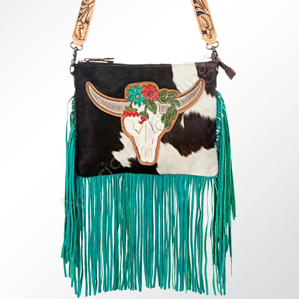 American Darling ADBG657 Crossbody Hair-On Genuine Leather Women Bag Western Handbag Purse