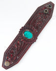 American Darling ADBRF138 Hand tooled carved Genuine Leather Bracelet women