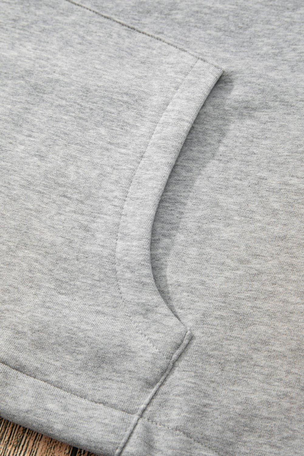 Kate Fleece Lined Half Zipper Kangaroo Pockets Loose Hoodie