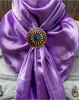 35X35" Solid Lavender Wild Rag / Scarf WRS13 - Western Concho Wild Rag Slides - Assorted