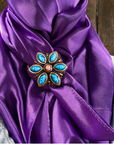 35X35" Solid Purple Wild Rag / Scarf WRS1 - Western Concho Wild Rag Slides - Assorted