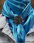 35X35" Solid Aqua Wild Rag / Scarf WRS8 - Western Concho Wild Rag Slides - Assorted