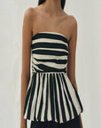 Stripe Bubble Tube Top